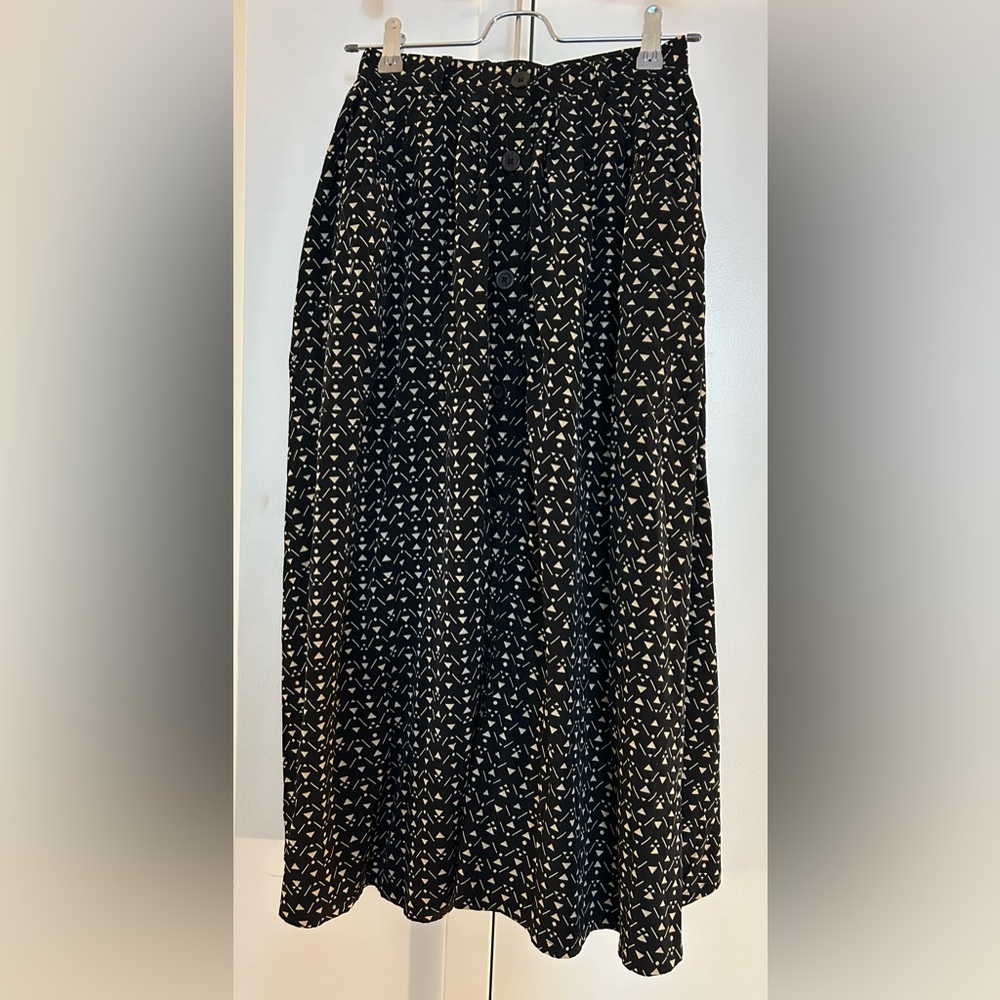 Vintage American Apparel high waist tea length geometric shape skirt